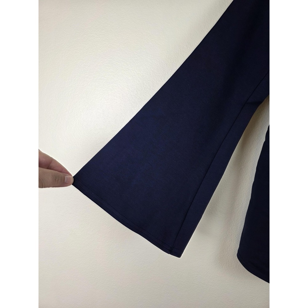 Iman Jacket Womens Small Navy Blue Convertible Gold Zip Off Stretch Open Blazer - Picture 15 of 16